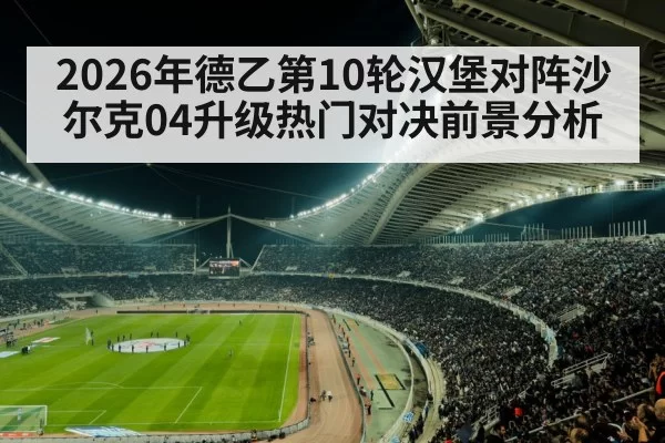 2026年德乙第10轮汉堡对阵沙尔克04升级热门对决前景分析